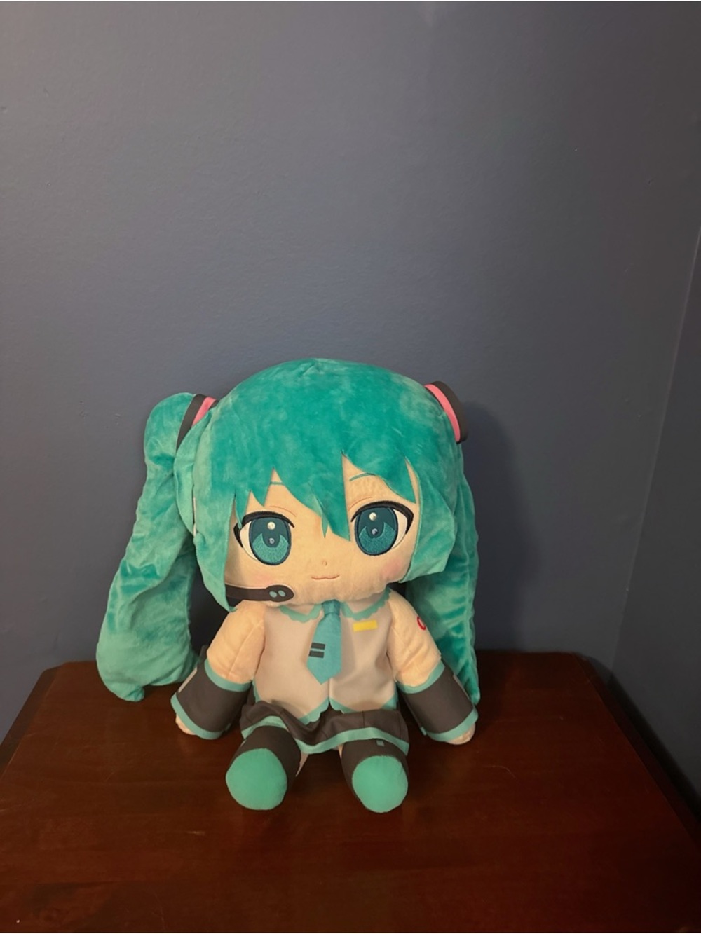 SEGA Vocaloid Hatsune Miku x Round1 Exclusive Collab Miku Plush Doll 14" NWT